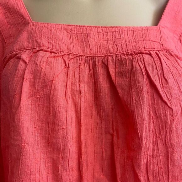 Terra & Sky Women’s‎ Plus Size 0X 14W Coral Orange Square Neck Blouse Ruffle New - Picture 16 of 16